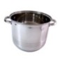 Oală înaltă din inox, gradată pe interior, cu două mânere și capac de sticlă, ideală pentru gătit supe, ciorbe și tocănițe, 7 L oală din inox cu scală gradată în interior și două mânere laterale
