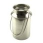 Bidon din inox, garniță cu mâner și capac pentru transport sau depozitat alimente precum lapte, smântână, untură și lichide 1.8L bidon din inox cu capac și mâner lung pentru păstrat alimente