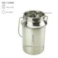 Bidon din inox, garniță cu mâner și capac pentru transport sau depozitat alimente precum lapte, smântână, untură și lichide 1.8L bidon lapte din inox cu capac însoțit de informații despre dimensiuni greutate și capacitate