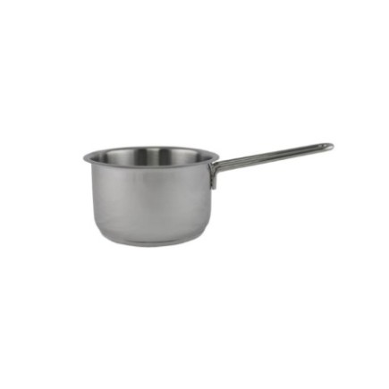 Cratiță inox cu un mâner rezistent, încălzire uniformă, ideală pentru gătitul zilnic și încălzirea rapidă a mâncărurilor, 1.2 L