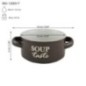 bol ceramic pentru servit supă 400 ml maro cu detalii despre capacitate și dimensiuni