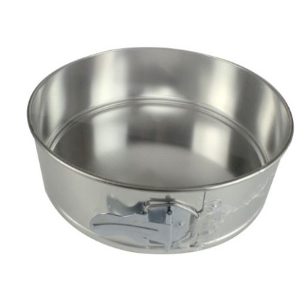 formă pentru copt tort rotundă din tablă cositorită cu bază detașabilă
