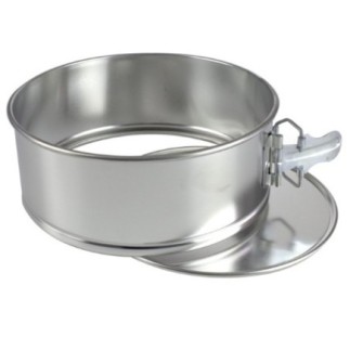 Formă rotundă pentru copt din tablă cositorită cu bază și pereți detașabili pentru eliberarea rapidă și fără efort, 18 cm