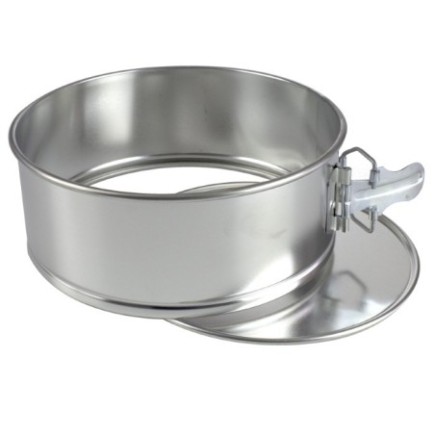 Formă rotundă pentru copt din tablă cositorită cu bază și pereți detașabili pentru eliberarea rapidă și fără efort, 18 cm