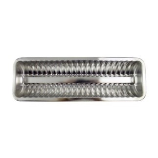 Tavă de copt dreptunghiulara, ondulată, îngustă, din tablă cositorită, ideală pentru coacere uniformă și rulade perfect rumenite