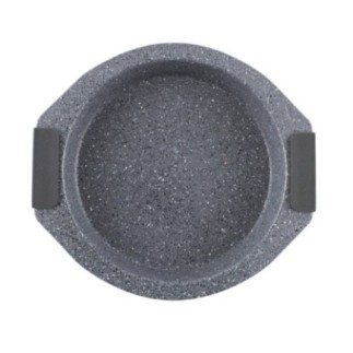 tavă rotundă pentru copt cu mânere din silicon și înveliș antiaderent granit