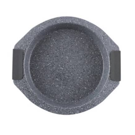 tavă rotundă pentru copt cu mânere din silicon și înveliș antiaderent granit