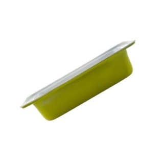 Tavă de copt dreptunghiulară, cu acoperire ceramică, asigură coacere uniformă a checurilor și a cozonacilor, verde