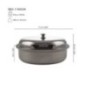 Bol inox cu capac Ø17cm - Păstrare și servire supă, curry, tocănițe