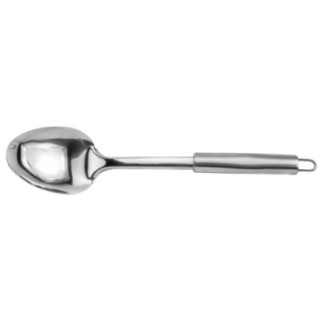 lingură mare din inox cu mâner cilindric cu agățătoare