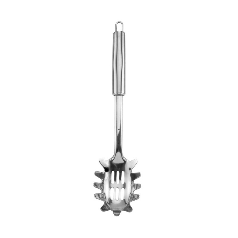 Lingură pentru spaghete din inox cu design special conceput pentru servirea și porționarea eficientă a pastelor sau a salatelor Lingură pentru spaghete din inox cu design special conceput pentru servirea și porționarea eficientă a pastelor sau a salatelor