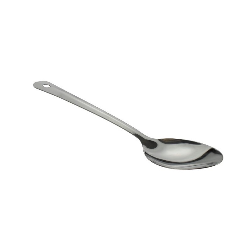 Lingură de gătit din inox, cu mâner plat și agățătoare, ustensilă esențială în bucătărie, perfectă pentru amestec și servit Lingură de gătit din inox, cu mâner plat și agățătoare, ustensilă esențială în bucătărie, perfectă pentru amestec și servit