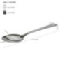 Lingură de gătit din inox, cu mâner plat și agățătoare, ustensilă esențială în bucătărie, perfectă pentru amestec și servit lingură de gătit din inox cu specificații despre dimensiuni și greutate