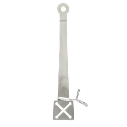 clește mic din inox pentru servit cuburi de zahăr cu orificiu pentru agățat