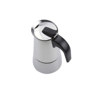 Cafetieră moka din inox pentru aragaz, aparat de cafea manual ideal pentru prepararea rapidă a 4 cești de cafea espresso, 200 ml