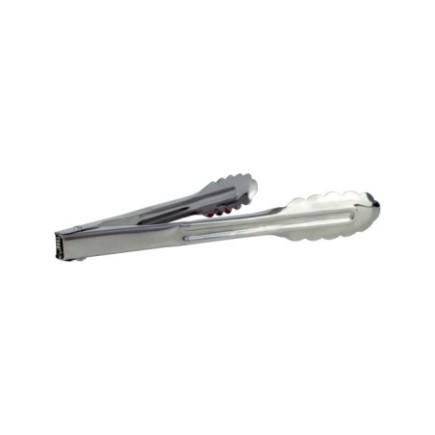 Clește de bucătărie pentru servirea și manipularea alimentelor, design zimțat pentru prindere sigură din inox, 22 cm