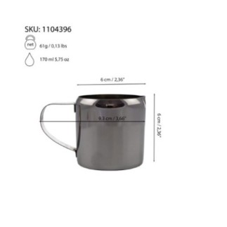 Latieră inox 150 ml: Cu mâner, pentru latte art perfect