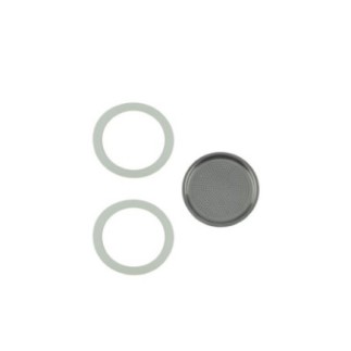 set de piese de schimb pentru aparatul de cafea o sită metalică și două garnituri rotunde din silicon