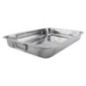 tavă dreptunghiulară din inox cu mânere pentru friptură