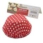 Set de forme pentru copt brioșe, rotunde, din hârtie specială colorată, 2.5x6 cm, rezistente la căldură, 100 buc set 100 forme din hârtie pentru copt brioșe întoarse cu susul în jos în fața etichetei