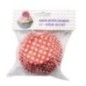 Set de forme pentru copt brioșe, rotunde, din hârtie specială colorată, 2.5x6 cm, rezistente la căldură, 100 buc set de hârtii pentru copt brioșe polka dots ambalate în pungă transparentă