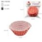 Set de forme pentru copt brioșe, rotunde, din hârtie specială colorată, 2.5x6 cm, rezistente la căldură, 100 buc hârtie rotundă pentru copt brioșe cu informații despre ambalaj și dimensiuni