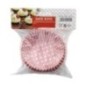 Set de forme pentru copt brioșe, rotunde, din hârtie specială colorată, 2.5x6 cm, rezistente la căldură, 100 buc set de hârtii pentru copt prăjituri pufoase ambalate în pungă transparentă cu etichetă