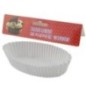 Set de hârtii pentru copt brioșe, ovale din hârtie specială albă, 9.5x4.5x3.9 cm, rezistente la căldură, 75 buc hârtie ovală pentru copt prăjituri albă în fața etichetei colorate