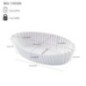 Set de hârtii pentru copt brioșe, ovale din hârtie specială albă, 9.5x4.5x3.9 cm, rezistente la căldură, 75 buc hârtie ovală albă pentru copt cu informații despre dimensiuni