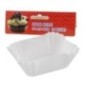 Set de hârtii pentru copt brioșe, dreptunghiulare din hârtie specială albă, 6x4.5x3 cm, rezistente la căldură, 75 buc hârtie pentru copt prăjituri pătrată albă în fața etichetei din carton colorat