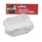 Set de hârtii pentru copt brioșe, dreptunghiulare din hârtie specială albă, 6x4.5x3 cm, rezistente la căldură, 75 buc set de 75 forme pătrate pentru copt prăjituri stivuite în fața etichetei colorate din carton
