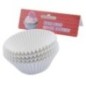 Set de forme pentru copt brioșe, rotunde, din hârtie specială albă, 2.5x6 cm, rezistente la căldură, 100 buc set de 100 de hârtii speciale pentru copt muffin albe și rotunde