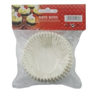 hârtie rotundă pentru copt muffin ambalată în pungă transparentă cu etichetă colorată