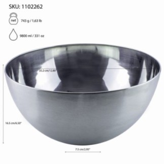 Bol din inox de calitate profesională, esențial pentru gătit, amestecat sau servit, perfect pentru orice bucătărie, 36x17 cm