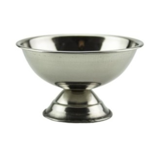 cupă din inox pentru servit înghețată cu picior