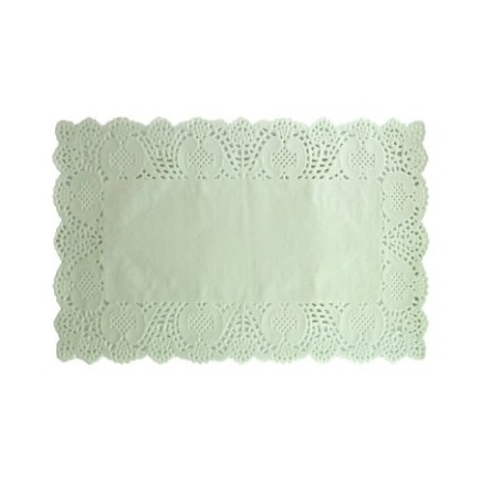 Set hârtii dantelate albe 20x40 cm, de așezat sub aperitive, torturi și prăjituri, accesoriu elegant pentru prezentare 12 buc