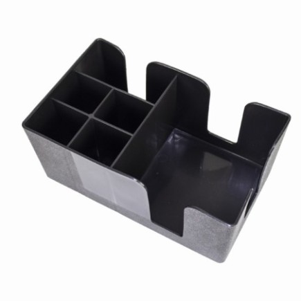 organizator de bar compartimentat din plastic negru