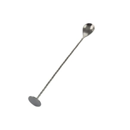 Linguriță inox: Coadă lungă, cap plat - Esențială pentru cocktailuri