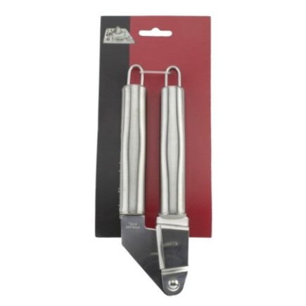 Presă pentru zdrobit usturoi, din inox cu sită detașabilă ușor de curățat și mânere ergonomice