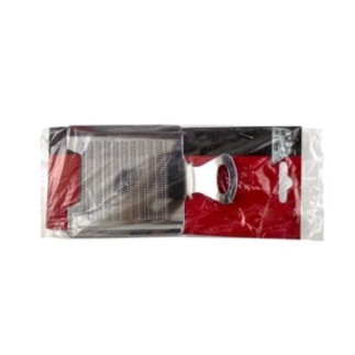mini răzătoare plată pentru ghimbir sau usturoi cu zimți mărunti legată de etichetă din carton