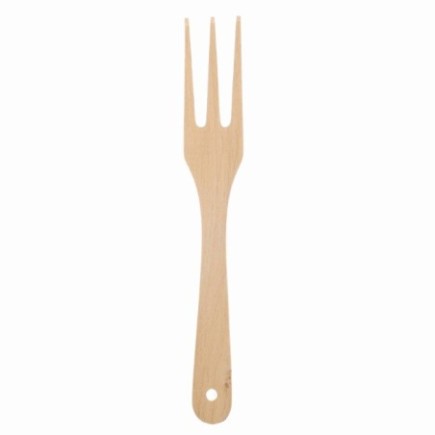 furculiță de bucătărie plată din lemn pentru salate