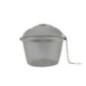 infuzor rotund tip bilă din sită inox cu lanț pentru ceai sau condimente