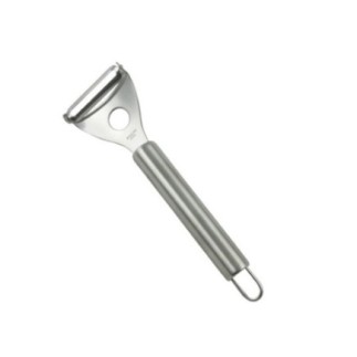 curățător inox pentru fructe și legume cu mâner rotunjit cu agățătoare