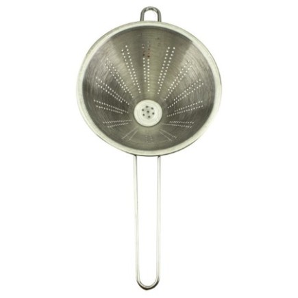polonic din inox pentru supă cu mâner lung plat cu orificiu pentru agățat