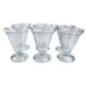 set 6 pahare speciale cu model și picior pentru servit înghețată