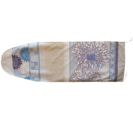 Husă bumbac pentru masa de călcat, sistem de fixare cu șnur reglabil, lavabilă, compatibilă cu majoritatea meselor, 130x45 cm