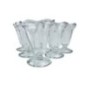 set de 6 pahare pentru înghețată cu model și cu picior
