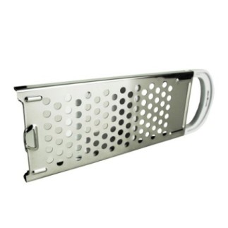 sită pentru găluște dreptunghiulară perforată din inox cu mâner din plastic