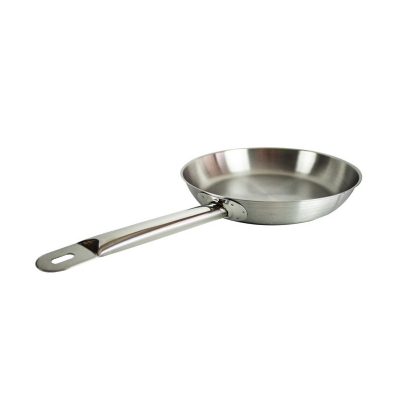 Tigaie profesională din inox premium, bază solidă cu inductie pentru încălzire rapidă si distribuție uniformă a căldurii, 28 cm