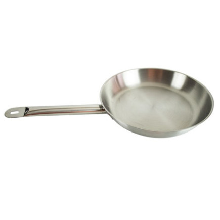 Tigaie profesională din inox premium, bază solidă cu inductie pentru încălzire rapidă si distribuție uniformă a căldurii, 28 cm